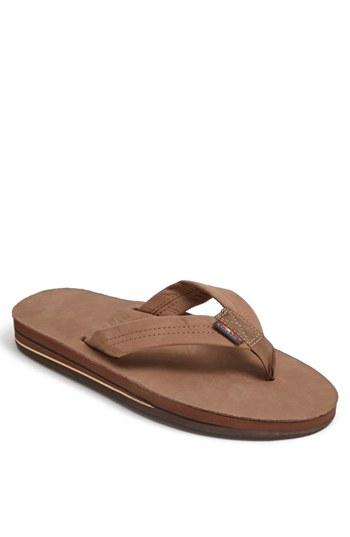 Men's Rainbow '302alts' Flip Flop, Size - Brown