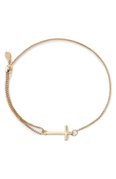Women's Alex And Ani Pull Chain Cross Station Bracelet