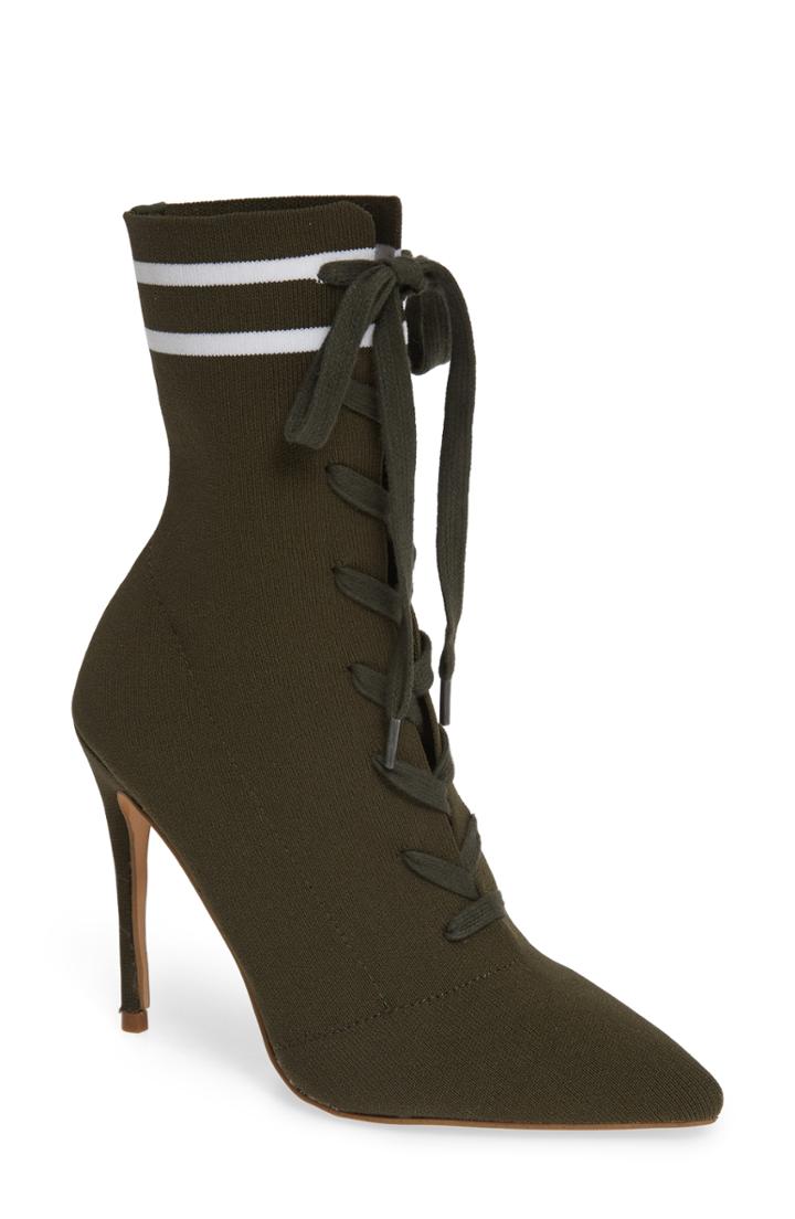 Women's Steve Madden Kennedy Sock Bootie M - Green