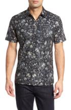 Men's Tori Richard Smallville Regular Fit Print Sport Shirt - Black