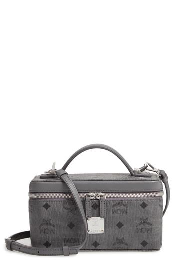 Mcm Visetos Coated Canvas Vanity Case - Grey