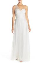 Women's Watters 'lori' One-shoulder Sequin Tulle Gown