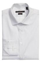 Men's John Varvatos Star Usa Slim Fit Stripe Stretch Dress Shirt .5 L - Grey