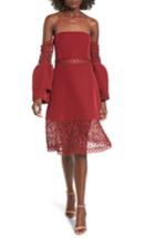 Women's Keepsake The Label Uplifted Off The Shoulder Lace Dress - Red