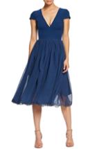 Women's Dress The Population Corey Chiffon Fit & Flare Dress - Blue