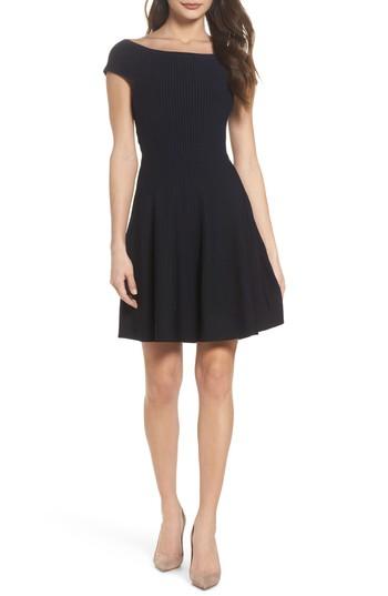 Women's French Connection Olivia Off The Shoulder Dress - Blue