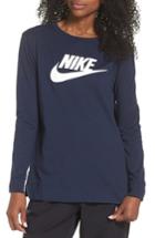 Women's Nike Sportswear Long Sleeve Tee - Blue