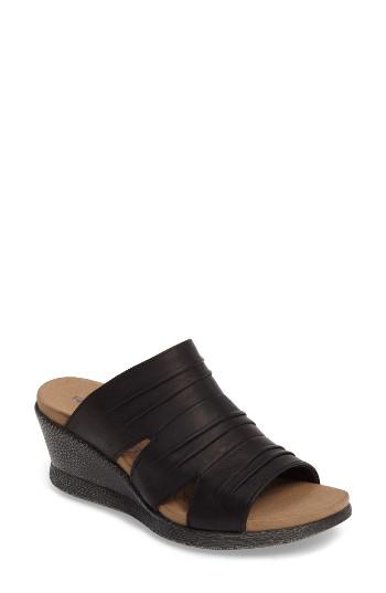 Women's Romika Nevis Wedge Sandal -5.5us / 36eu - Black