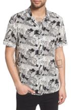 Men's Allsaints Mauna Fit Sport Shirt, Size Small - Ivory
