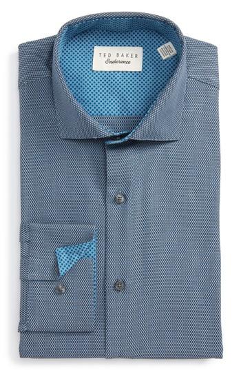 Men's Ted Baker London Trim Fit Dress Shirt .5 - 34/35 - Blue