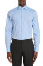 Men's Canali Fit Stretch Dot Dress Shirt