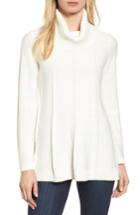 Women's Chaus Cowl Neck Bell Sleeve Ribbed Sweater - Ivory