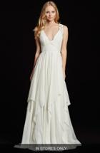 Women's Hayley Paige 'gwen' Sleeveless Grecian Draped Bodice Chiffon Gown