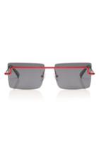 Women's Adam Selman X Le Specs The International 58mm Sunglasses - Metallic Red/ Navy Mono
