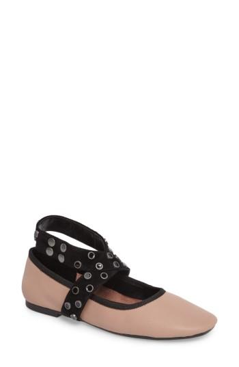 Women's M4d3 Carla Wraparound Ankle Strap Flat .5 M - Pink