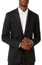 Men's Topman Skinny Fit Pin Dot Tuxedo Jacket - Black