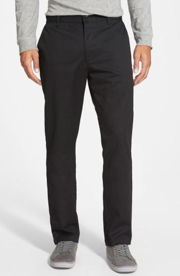 Men's Rvca 'the Week-end' Slim Straight Leg Stretch Twill Chinos - Black (online Only)