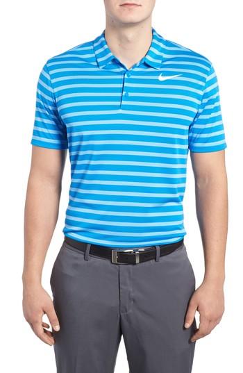 Men's Nike Golf Stripe Polo - Blue