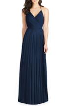 Women's Dessy Collection Ruffle Back Chiffon Gown - Blue