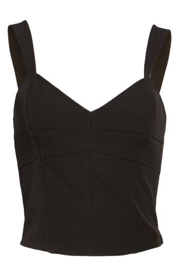 Women's Leith Corset Detail Top, Size - Black