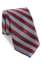 Men's Nordstrom Men's Shop Fierro Stripe Silk Tie, Size - Red
