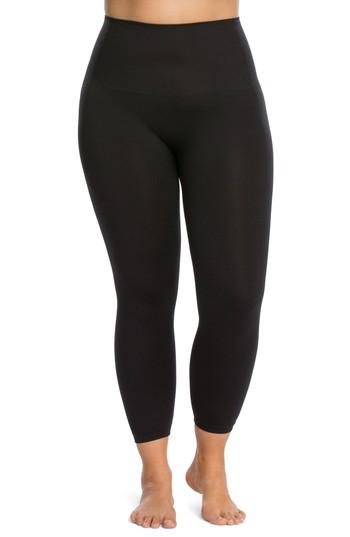 Women's Spanx Camo Crop Shaper Leggings - Black