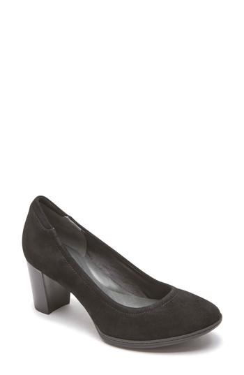 Women's Rockport Chaya Round Toe Pump .5 W - Black