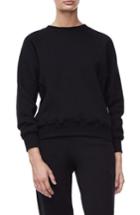 Women's Good American Good Sweats The Not-so-basic Crew Sweatshirt - Black