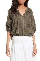 Women's The Great. The Wildflower Plaid Top - Green