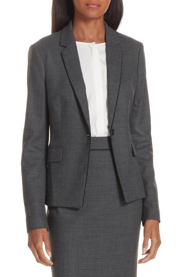 Women's Boss Jorita Geometric Wool Blend Suit Jacket