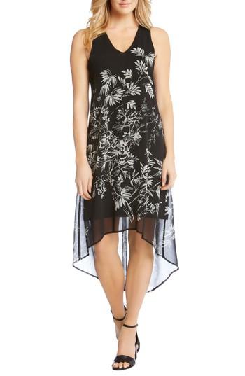 Women's Karen Kane Sketched Floral Dress - Black