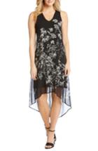 Women's Karen Kane Sketched Floral Dress - Black