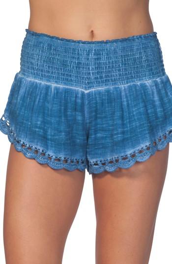 Women's Rip Curl Dream Beam Cotton Beach Shorts - Blue