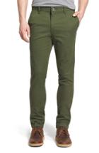 Men's Rvca 'stapler' Skinny Fit Twill Pants - Beige