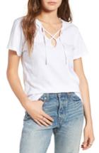 Women's Lna Raw Edge Lace-up Tee