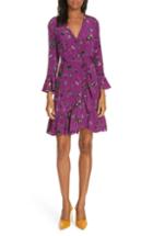 Women's Tanya Taylor Nomi Vines Print Faux Wrap Silk Dress