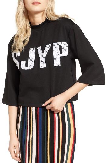 Women's Sjyp Embroidered Crop Tee