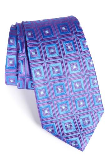 Men's Nordstrom Frame Diamonds Silk Tie, Size - Purple