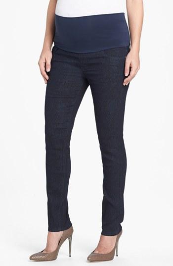 Women's Maternal America Print Maternity Skinny Jeans