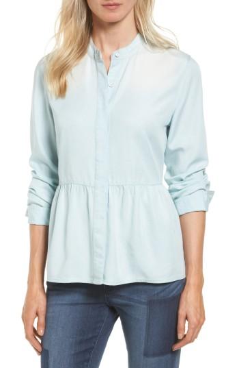 Women's Caslon Peplum Shirt, Size - Blue