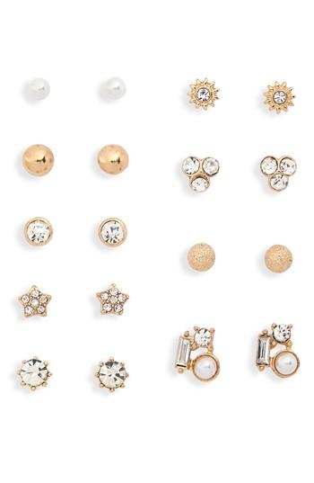 Women's Bp. 9-pack Crystal Cluster Stud Earrings