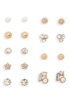 Women's Bp. 9-pack Crystal Cluster Stud Earrings