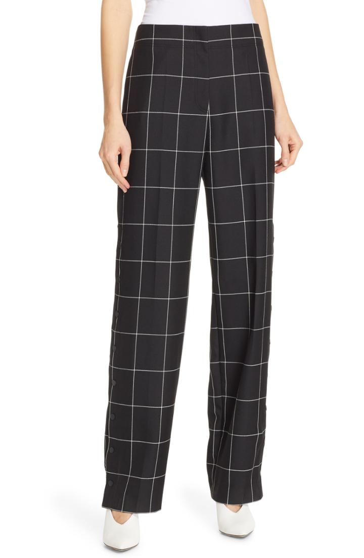Women's Hugo Hilani Windowpane Trousers - Black