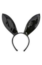 Topshop Vinyl Bunny Ear Headband, Size - Black