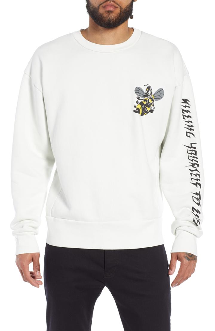 Men's Barking Irons Killer Bee Graphic Sweatshirt - Grey