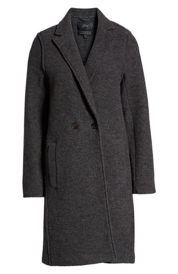 Women's J.crew Daphne Boiled Wool Topcoat W - Grey