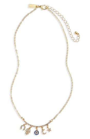 Women's Canvas Celestial Pave Crystal Necklace