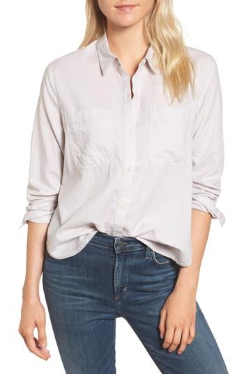 Women's James Perse Little Boy Shirt - Grey