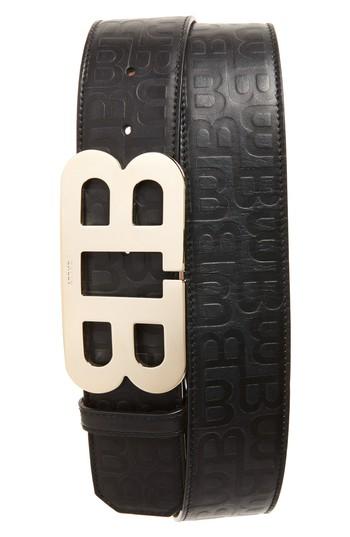 Men's Bally Stamped Logo Leather Belt, Size - Black