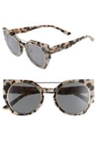 Women's Bonnie Clyde Olive 51mm Polarized Cat Eye Sunglasses - Greystone Marble